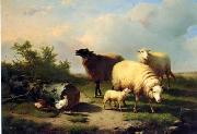 unknow artist Sheep 154 oil painting reproduction